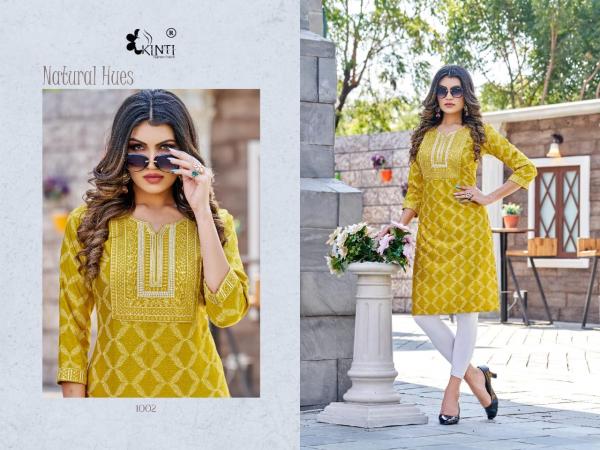 Kinti Lemon Vol 3 Rayon Designer Embroidery Kurti Collection